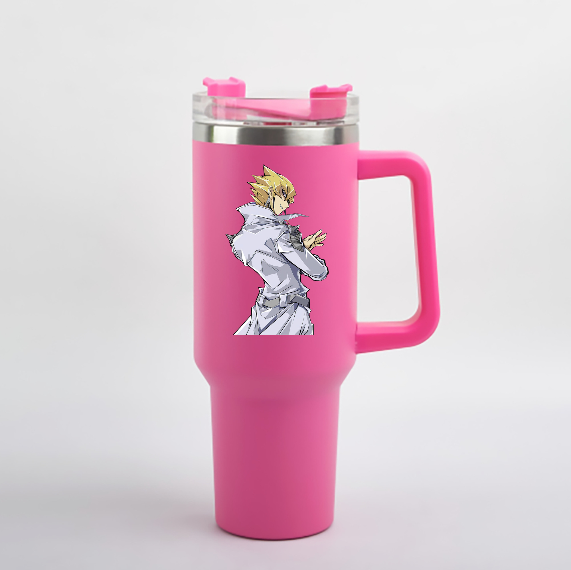 （画像用） 遊☆戯☆王 Yu-Gi-Oh! 1200mL車用タンブラー - クリスタルステッカー（プラスチックストロー付き）